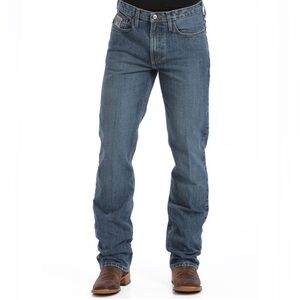 CINCH MEN'S SILVER LABEL MEDIUM WASH SLIM FIT STRAIGHT LEG JEANS